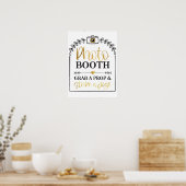 Poster Photomaton Frappez une pose Mariage Or Blanc (Cuisine)