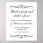 Poster Photomaton Mariage Fleuris Vintage (Devant)