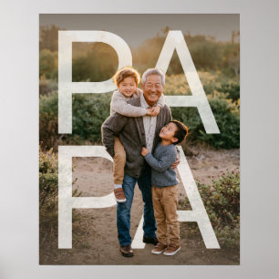 Poster PhotoPop Papa Photo de Famille Personnalisée