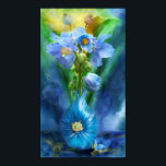 Poster Photos Bleues Dans Le Vase De Pavot Poster/Imprime<br><div class="desc">Des pavots, mon, oh, mon, aussi frais qu'un ciel d'été, et oh si bleu, comment tu me fais sourire quand je te vois. Cette oeuvre d'un bouquet de pavots bleus à l'intérieur d'un vase de pavot bleu assorti, fait une belle et unique affiche d'art ou d'impression pour la maison ou...</div>