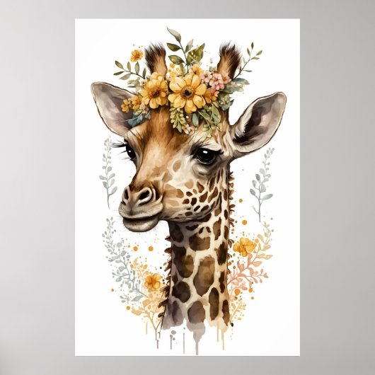Poster Photos d'animaux en pépinière : Giraffe (Devant)