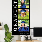 Poster Photos de Graduation noir et blanc Grad 2024 (Bureau à domicile)