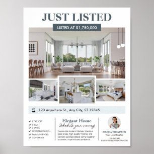 Poster Photos Immobilier Nouvelle Maison Liste Modifiable