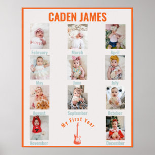 Poster Photos mensuelles du premier anniversaire de Rocks