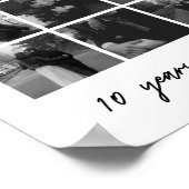 Poster Photos minimalistes du couple du 10e anniversaire (Coin)