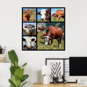 Poster Photos mosaïque de vaches (Bureau à domicile)