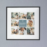 Poster Photos Multi Holiday | Merry Christmas |<br><div class="desc">Collage Photos de vacances | Joyeux Noël | Cadeau</div>