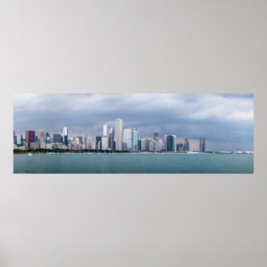 Poster Photos panoramiques de Chicago Skyline (Devant)
