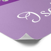 Poster Photos Perles de Quinceañera blanc violet Bienvenu (Coin)