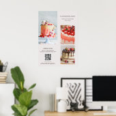 Poster Photos personnalisées Scan QR Code Menu Cake Baker (Bureau à domicile)
