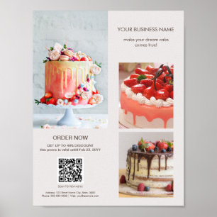 Poster Photos personnalisés Scanner le code QR Menu Boula