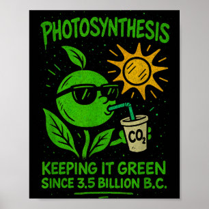 Poster Photosynthèse drôle - Écologie verte Keeng Biol