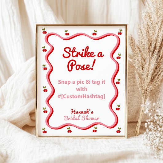 Poster Photothèque Retro Cherry Fête des mariées panneau