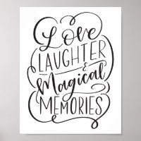 Phrase de typographie | Amour Rires Souvenirs Magi