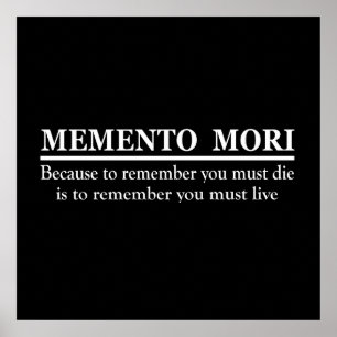 Poster Phrase latine - Memento Mori