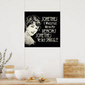 Poster Phrase Sarcastique Femen Mème Parfois Je Lutte (Cuisine)