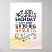 Poster phrases de motivation courtes, un léger progrès (Devant)
