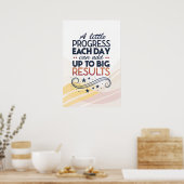 Poster phrases de motivation courtes, un léger progrès (Cuisine)