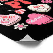 Poster Physical Therapy Groovy Valentine's Day Heart Cand (Coin)