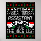 Poster Physical Therapy Istant On Nice List Christmas  (Devant)