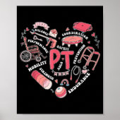 Poster Physical Therapy Pt Valentine Heart Shape Physical (Devant)