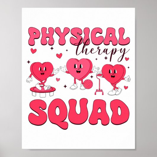 Poster Physical Therapy Squad Valentines Day Pt Pta Vale  (Devant)