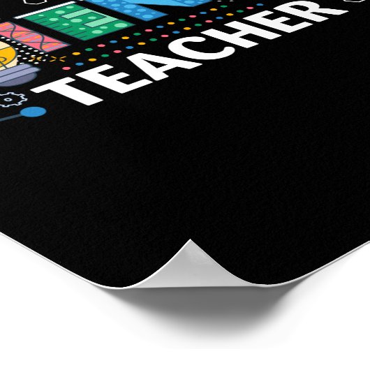 Poster Physicien chimiste enseignant en sciences (Coin)