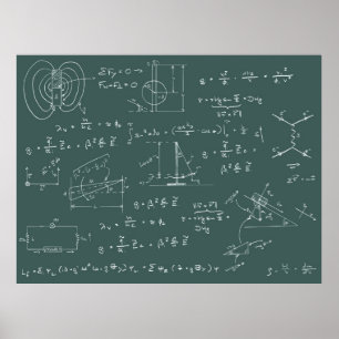 Poster Physics diagrams and formulas