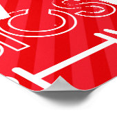 Poster Physique ; Scarlet Red Stripes (Coin)