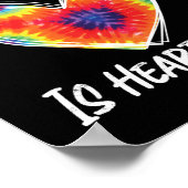 Poster Physothérapie Assistant Thérapie Tie Dye Heart (Coin)