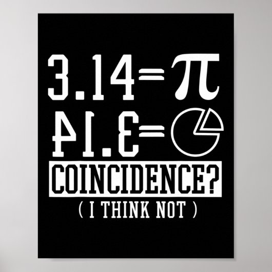 Poster Pi 3.14 Math Happy 14 Mars Anniversaire Coïncidenc (Devant)