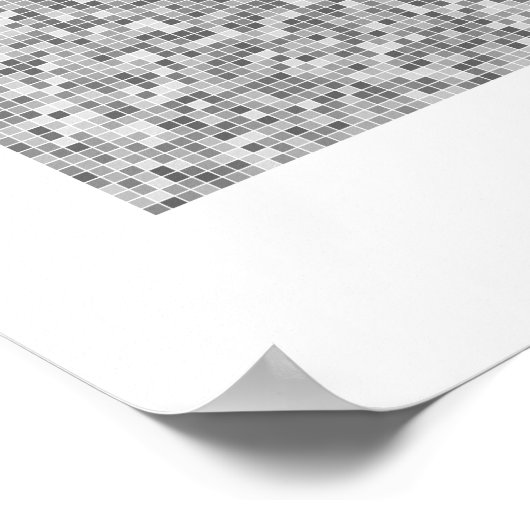 Poster Pi art à la 31,415ème décimale avec grand Pi (Coin)