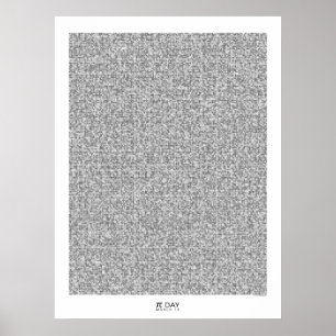 Poster Pi art - Graphic Pi à la 31,415ème décimale