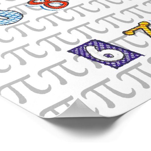 Poster Pi coloré (Coin)