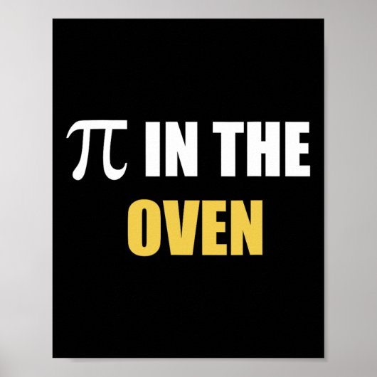 Poster Pi Dans Le Four Funny Pregnancy Pi Day Cadeau Tee (Devant)