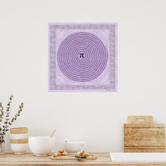 Poster Pi dans une spirale ~ Math comme art (Cuisine)