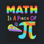 Poster Pi Day 2023 Math Est Une Pièce De Pi Rainbow Lette<br><div class="desc">Vous cherchez une façon spirituelle et humoristique de célébrer la Journée Pi 2023 ? Ne cherchez pas plus loin que notre design "Math Is A Piece Of Pi" ! Ce design amusant et ludique est orné du symbole emblématique de pi, accompagné du jeu de mots "Math Is A Piece Of...</div>