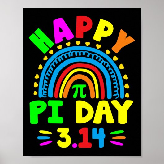 Poster Pi Day 2025 Pi Day Rainbow (Devant)