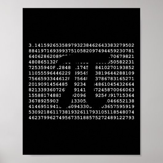 Poster Pi Day 3.14 Cool Funny Nerd Geek math (Devant)