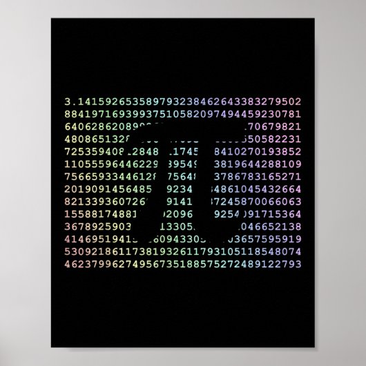 Poster Pi Day 3.14 Cool Funny Nerd Math Geek 2017 Arc-en- (Devant)