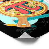 Poster Pi day 3.14 Math Is A Piece Of Pizza (Coin)