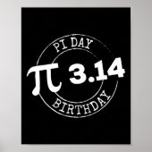 Poster Pi Day Anniversaire 3 14 Mars 14 Math Nerd Geeky C (Devant)