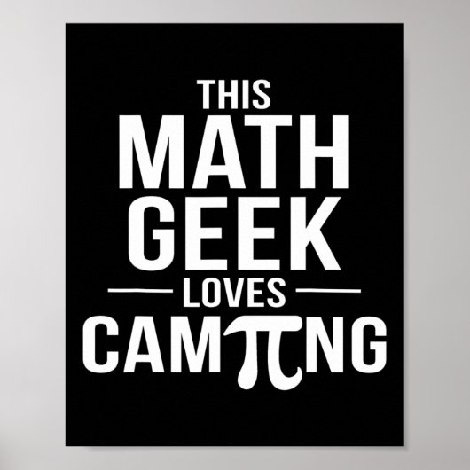 Poster Pi Day Camping Tee Math Geek Teacher Math Club Cam (Devant)