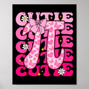 Poster Pi Day Coquette Bow Femmes Enfants Enfants Toddler