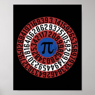 Poster Pi Day Drôle Geek Nerd Math Algebra Étudiant Teach