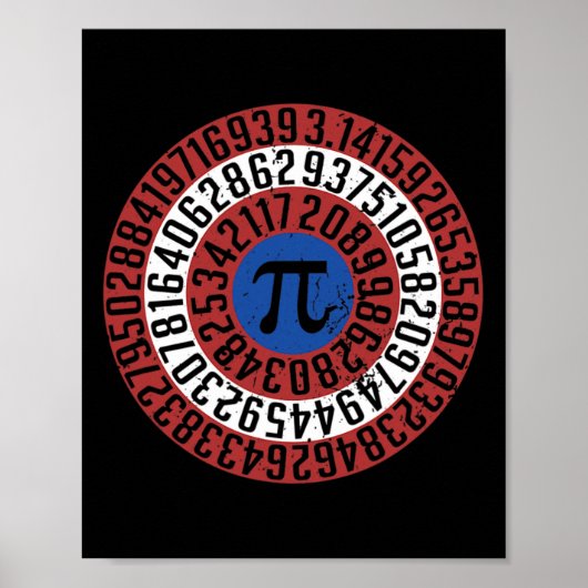 Poster Pi Day Drôle Geek Nerd Math Algebra Étudiant Teach (Devant)