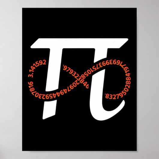 Poster Pi Day Funny Infinity Numéros Geek Nerd Math Lover (Devant)
