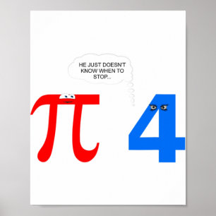 Poster Pi Day Funny Relationship Problème du thé empoison