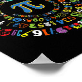 Poster Pi Day Funny Spiral Math Geek Mathématiques Cool L (Coin)