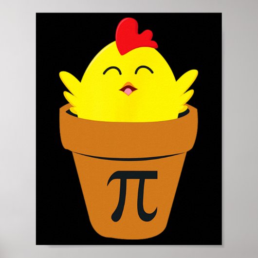 Poster Pi Day Math T Shirt Funny Pot de poulet Pie T Shir (Devant)